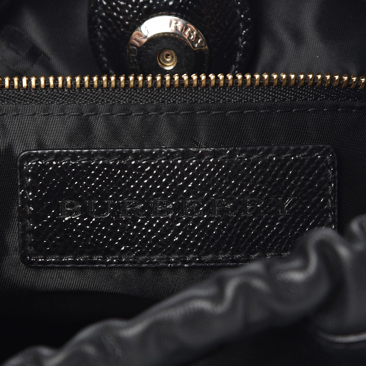 Patent Grained Calfskin Little Crush Black