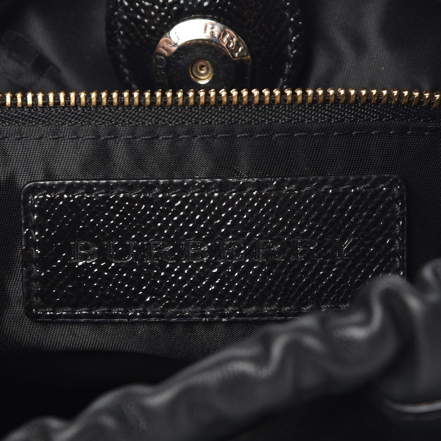 Burberry Patent Grained Calfskin Little Crush Black 7 of 9