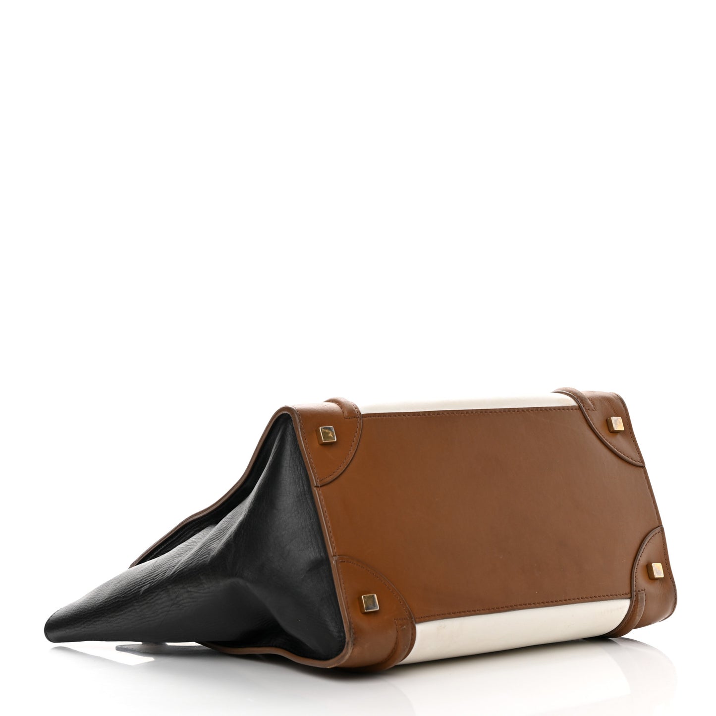 Smooth Calfskin Micro Tri-Color Luggage Brown