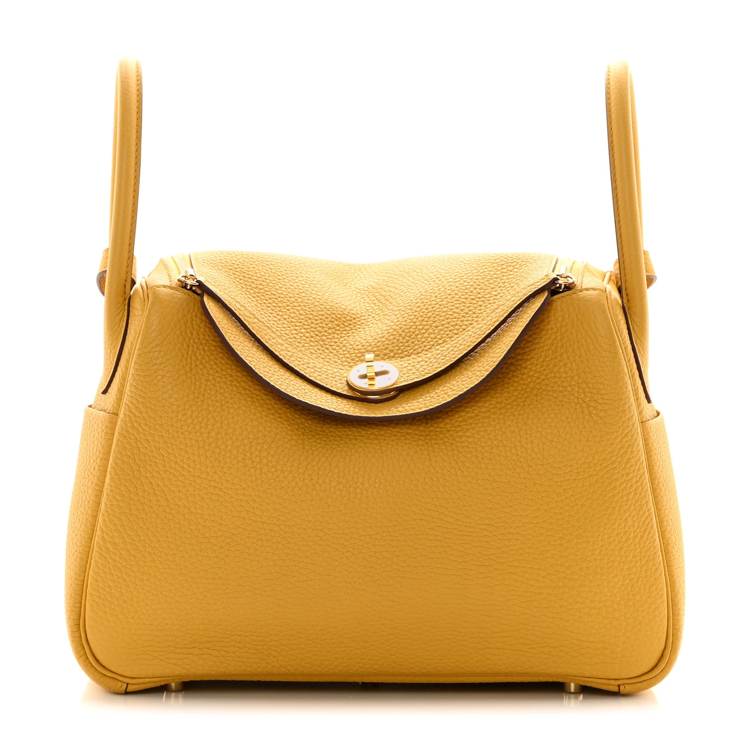 Hermes Taurillon Clemence Lindy 30 Jaune Ambre 1 of 12