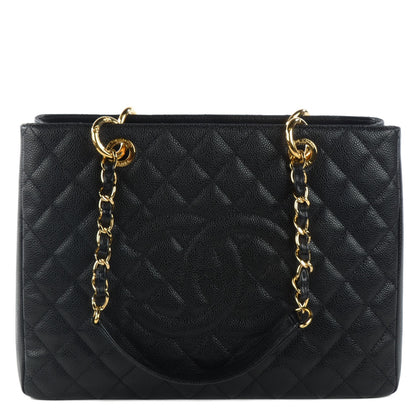 Chanel Caviar Quilted Grand Shopping Tote GST Black 1 of 7