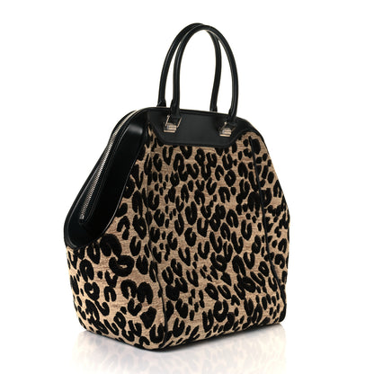 Louis Vuitton Jacquard Velvet Leopard Print Stephen Sprouse North South Bag Black 3 of 8