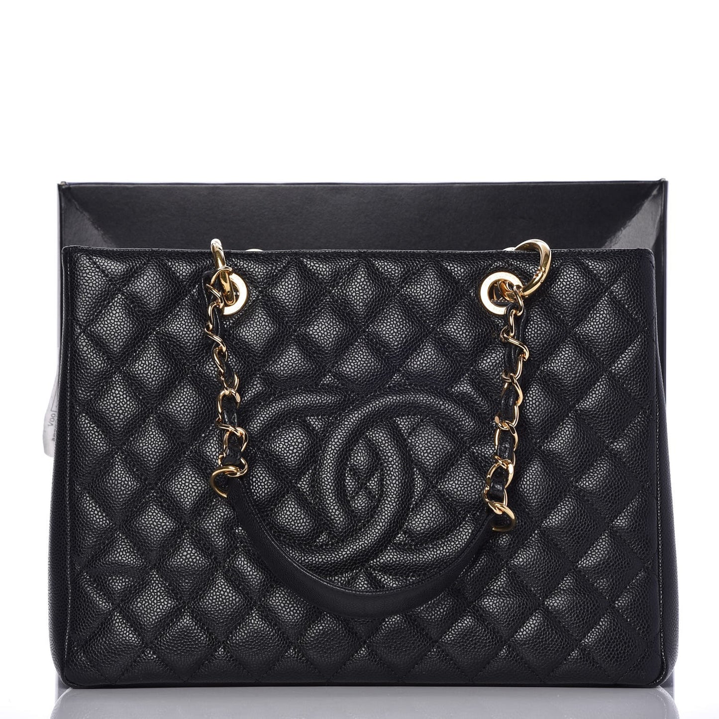 Caviar Quilted Grand Shopping Tote GST Black