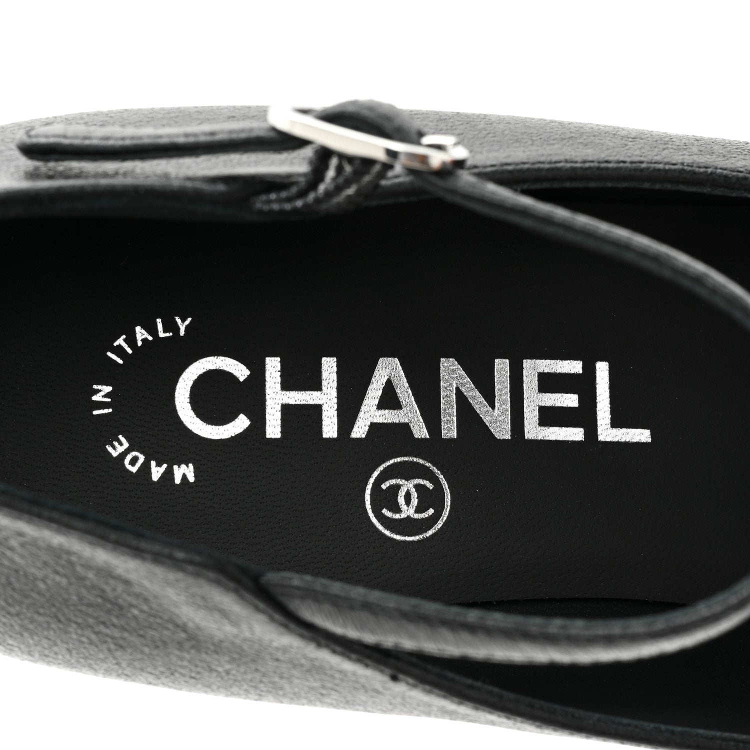 Chanel Lambskin Patent Cap Toe Mary Jane Platform Pumps 36 Black 8 of 10