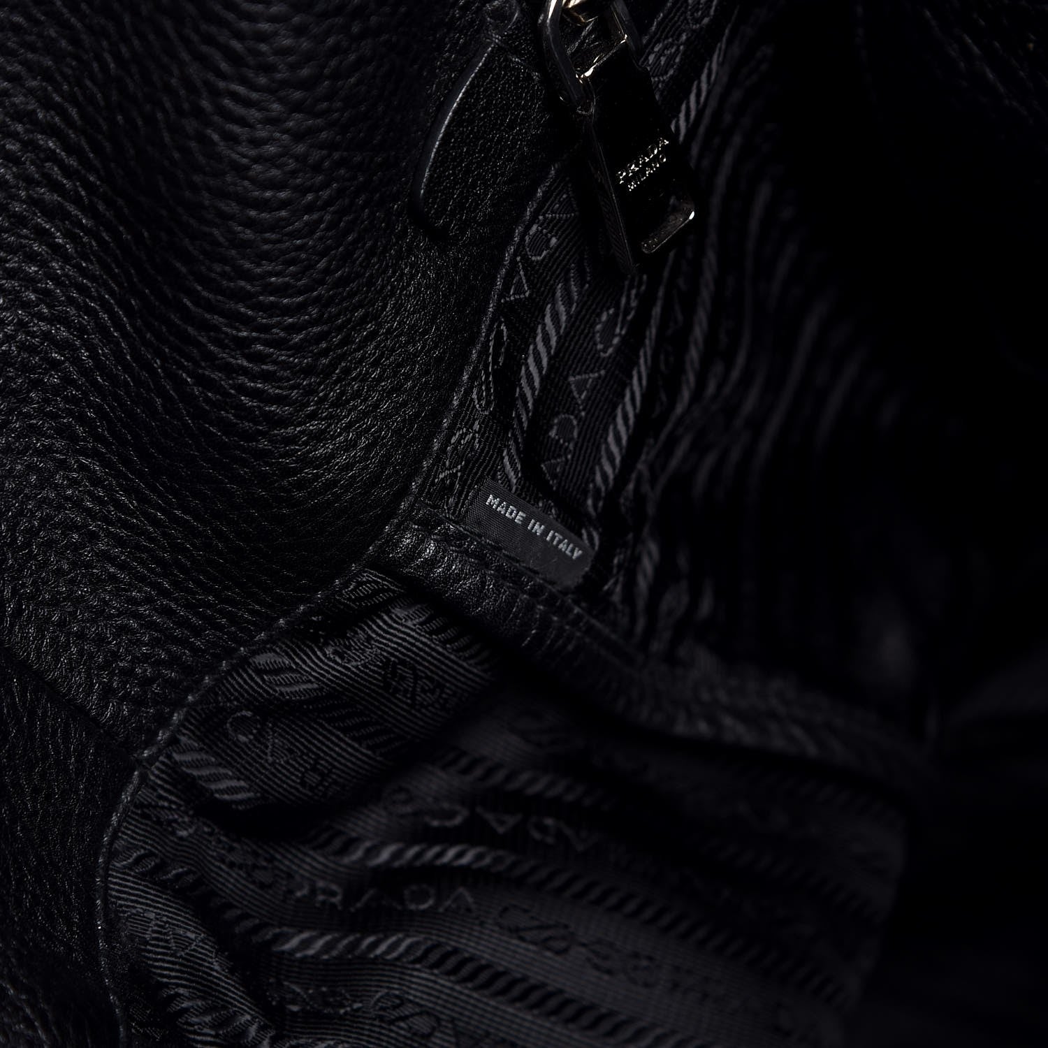 Prada Vitello Daino Tote Black 8 of 14