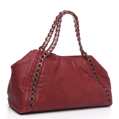 Chanel Calfskin Large East West Modern Chain Tote Red 3 of 13