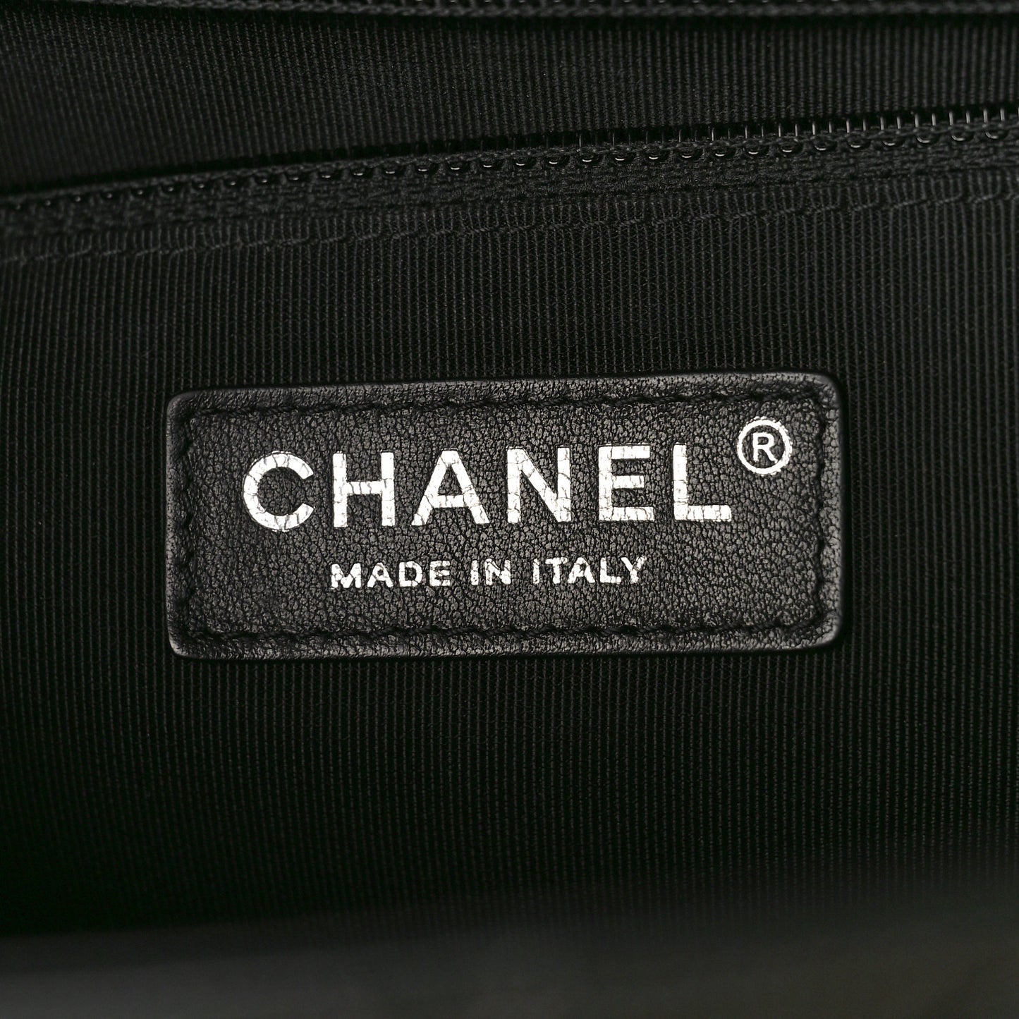 Caviar Chevron Quilted Flap Tote Black