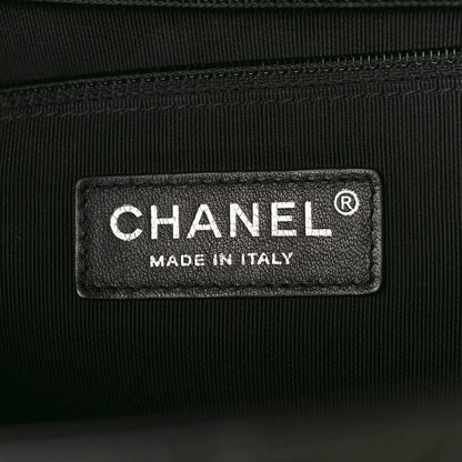 Chanel Caviar Chevron Quilted Flap Tote Black 6 of 10