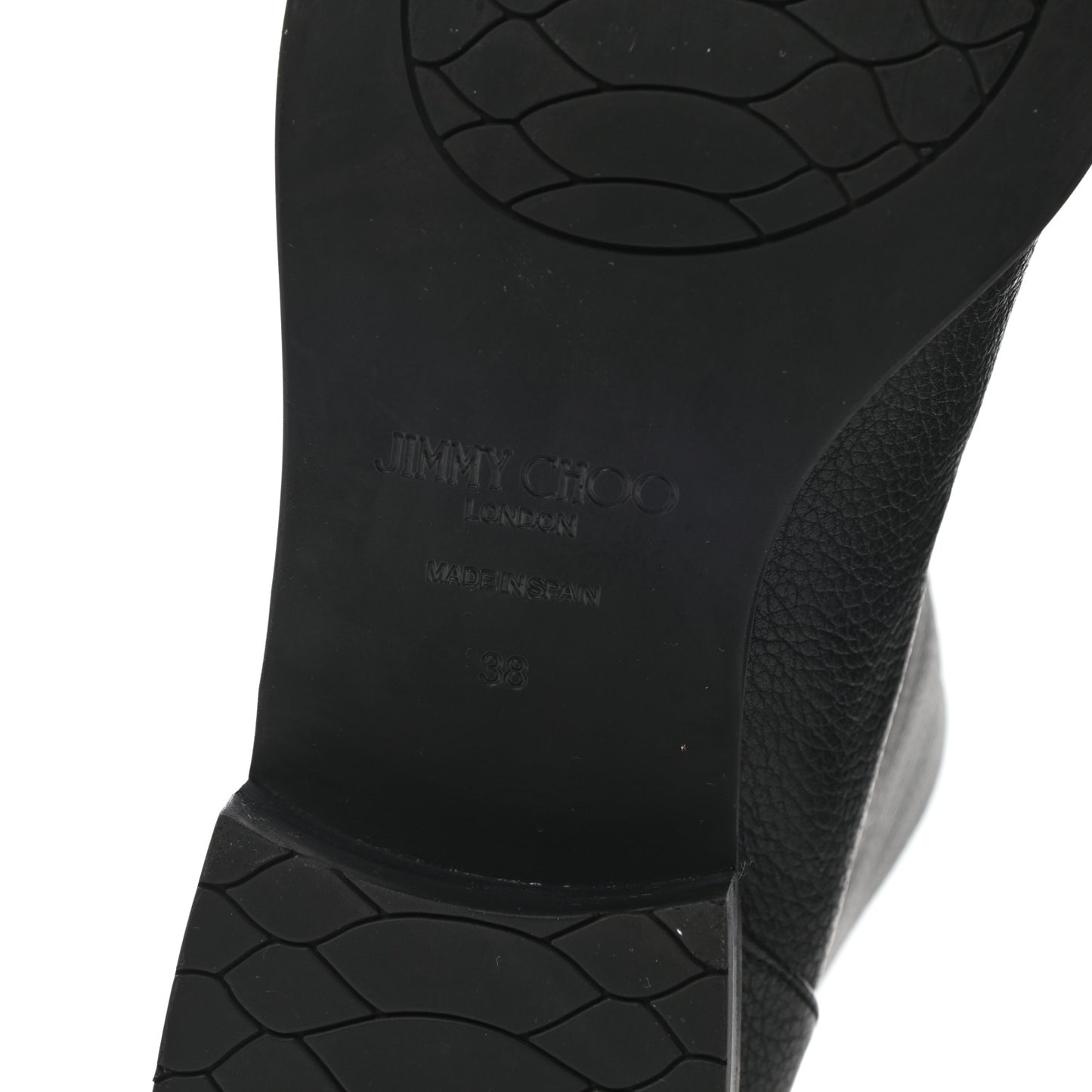 Grainy Calfskin Beatrice Flat Boots 38 Black
