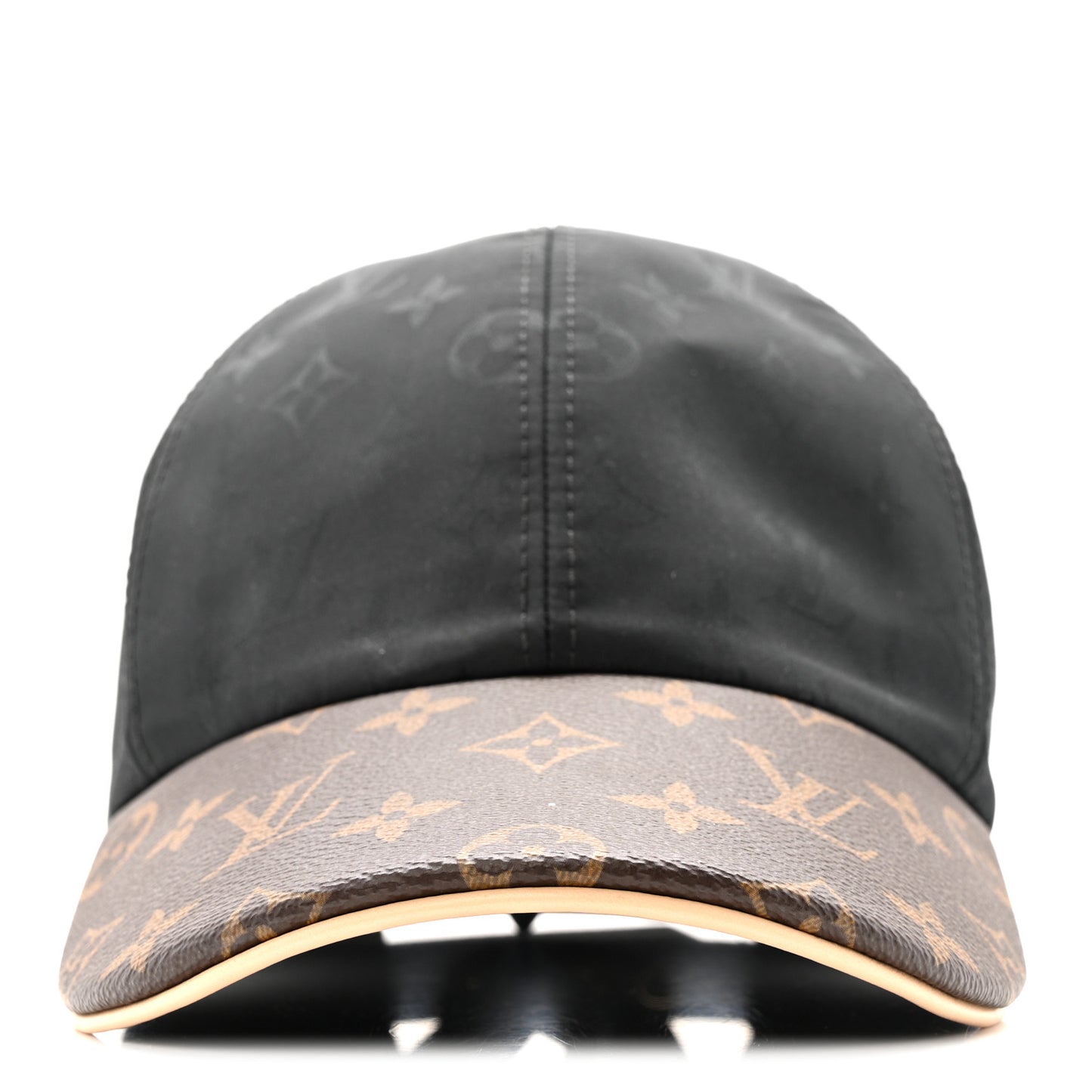 Polyester Silk Monogram LV Get Ready Cap M Black
