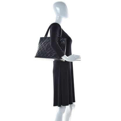 Chanel Lambskin Quilted Medallion Tote Black 2 of 16