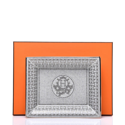 Hermes Porcelain Mosaique Au 24 Platine Change Tray 6 of 6