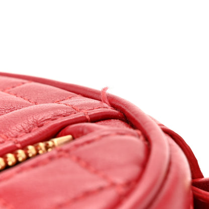 Celine Calfskin Quilted Small C Charm Bag Red 12 of 12