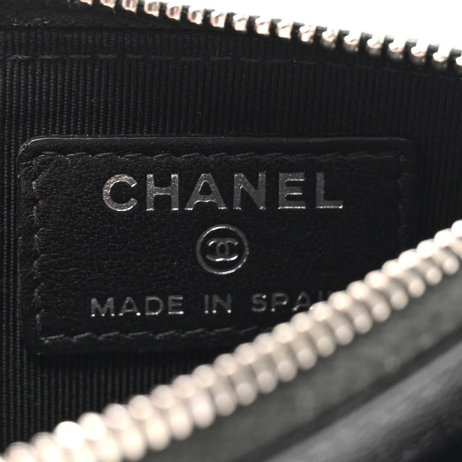 Chanel Caviar Quilted CC Zip Card Holder Black 6 of 9