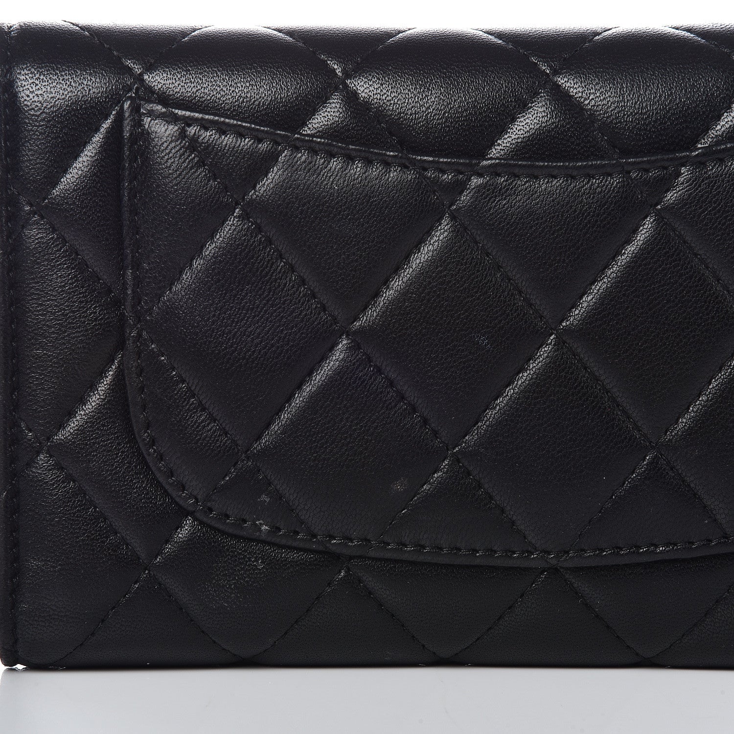 Chanel Lambskin Quilted Large Flap Wallet Black 11 of 13