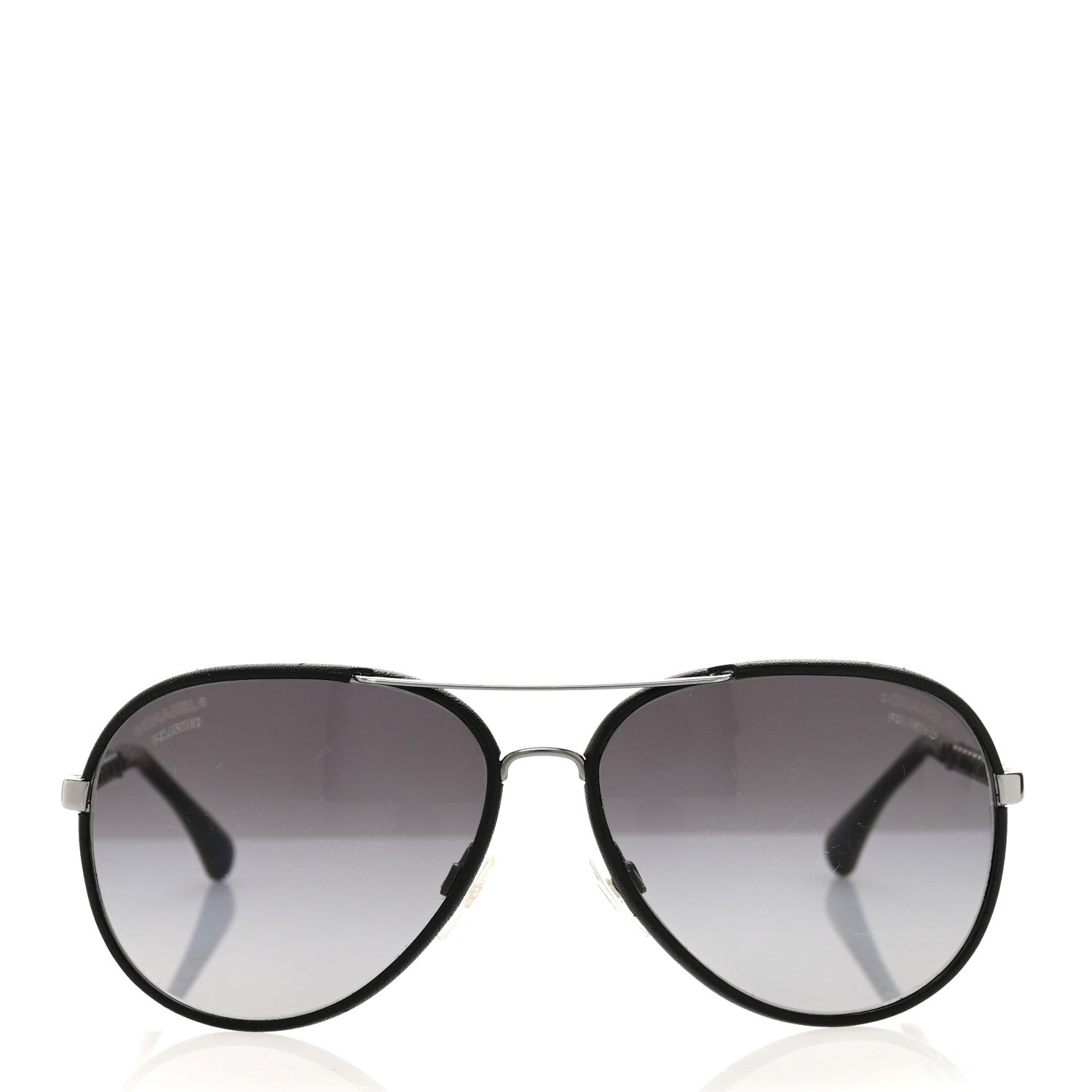 Chanel Metal Polarized Pilot Winter Sunglasses 4219-Q Black 2 of 7