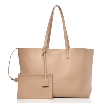 Saint Laurent Calfskin Large Shopping Tote Dark Beige 3 of 13