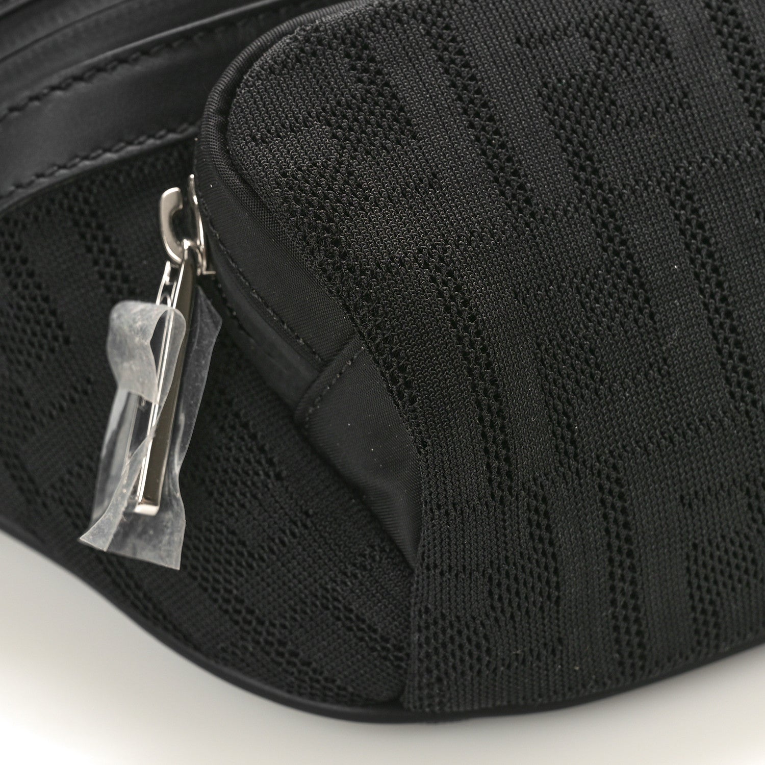 Fendi Neoprene Mesh Vitello Grace FF Pocket Belt Bag Black 7 of 8