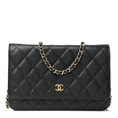 Chanel Caviar Quilted Wallet On Chain WOC Black 1 of 13