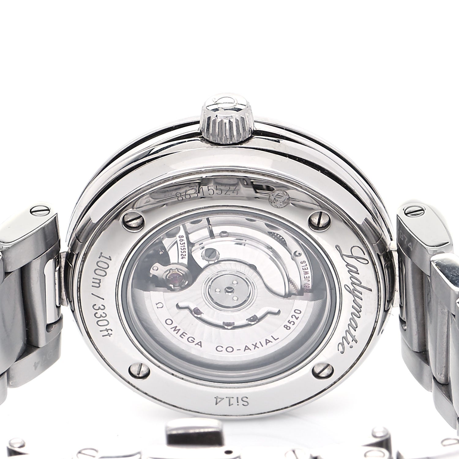 Omega Stainless Steel Diamond 34mm De-Ville Ladymatic Co-Axial Automatic Watch Purple 425.30.34.20.60.001 4 of 5