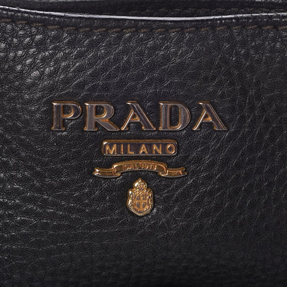 Prada Vitello Daino Tote Black 7 of 16
