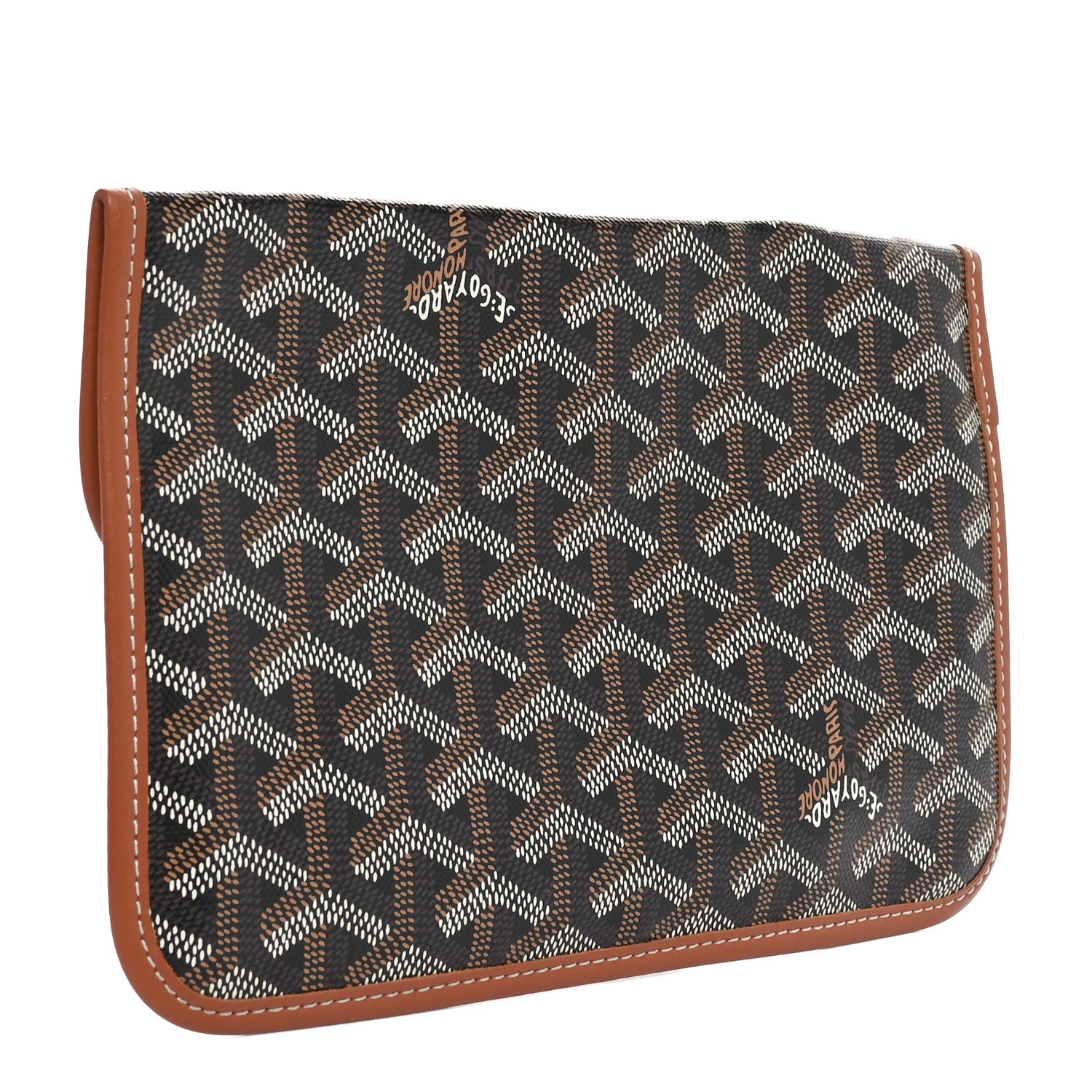 Goyard Goyardine Canvas Le Foulard Pouch Black Gold Off White 4 of 9