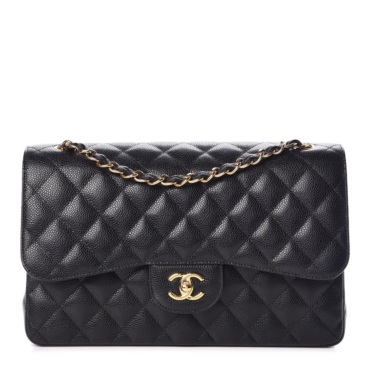 Chanel Caviar Quilted Jumbo Double Flap Black 1 of 11