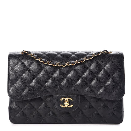 Chanel Caviar Quilted Jumbo Double Flap Black 1 of 11