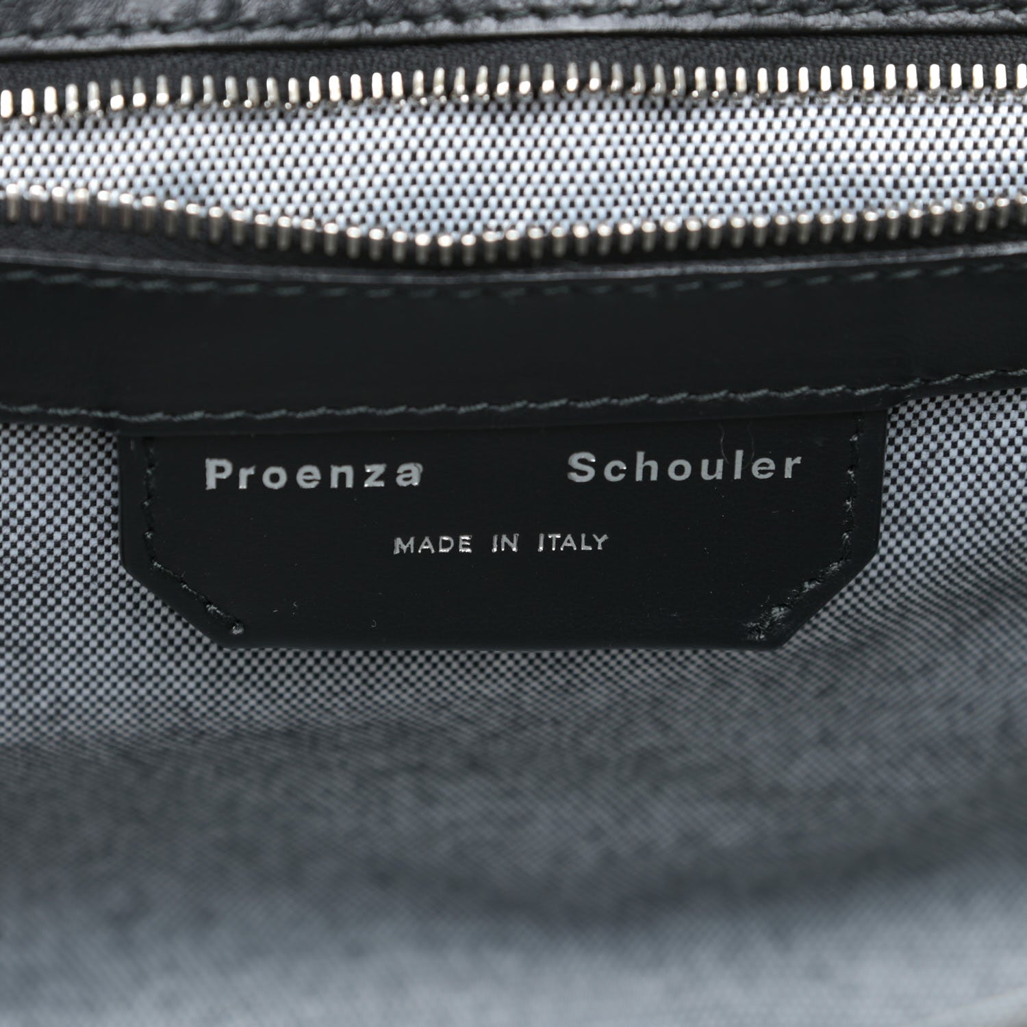 Proenza Schouler Suede Calfskin Crocodile Embossed Medium PS1 Satchel Black 7 of 12