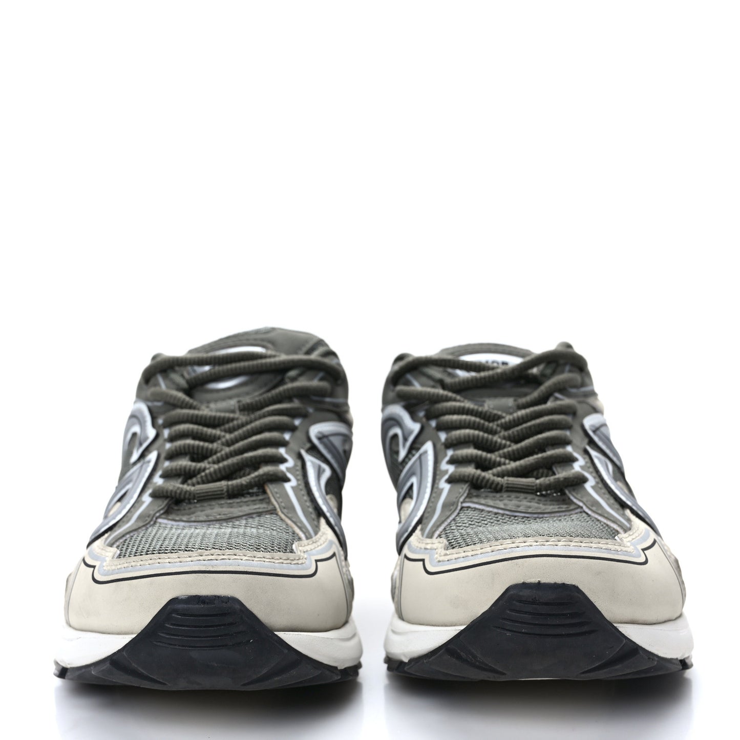 Technical Mesh Calfskin B30 Sneakers 36 Green Beige