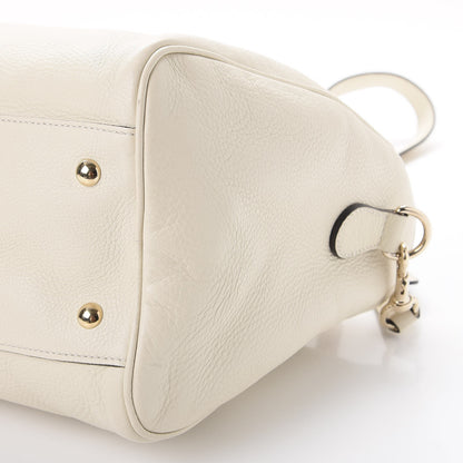 Gucci Calfskin Bamboo Medium Shopper Boston Mystic White 10 of 10