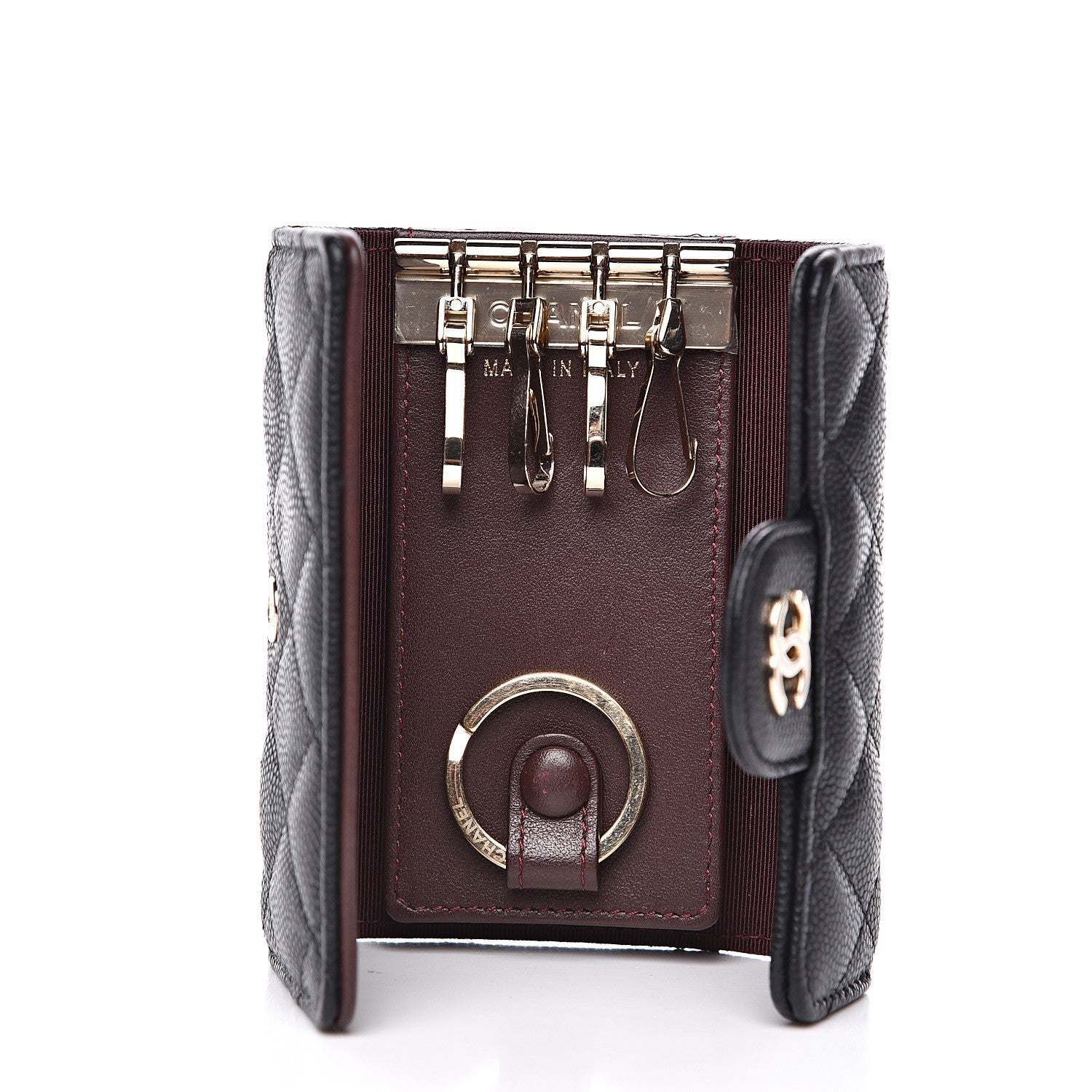 Chanel Caviar Quilted Classic 4 Key Holder Wallet Black 5 of 10