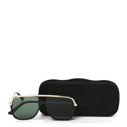 Gucci Squared Aviator GG Sunglasses GG0200S Black 7 of 7