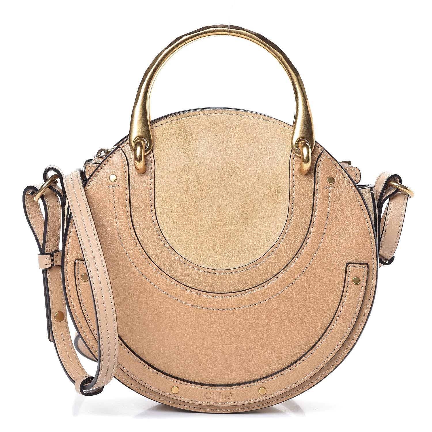 Chloe Calfskin Suede Small Pixie Bag Pearl Beige 1 of 7