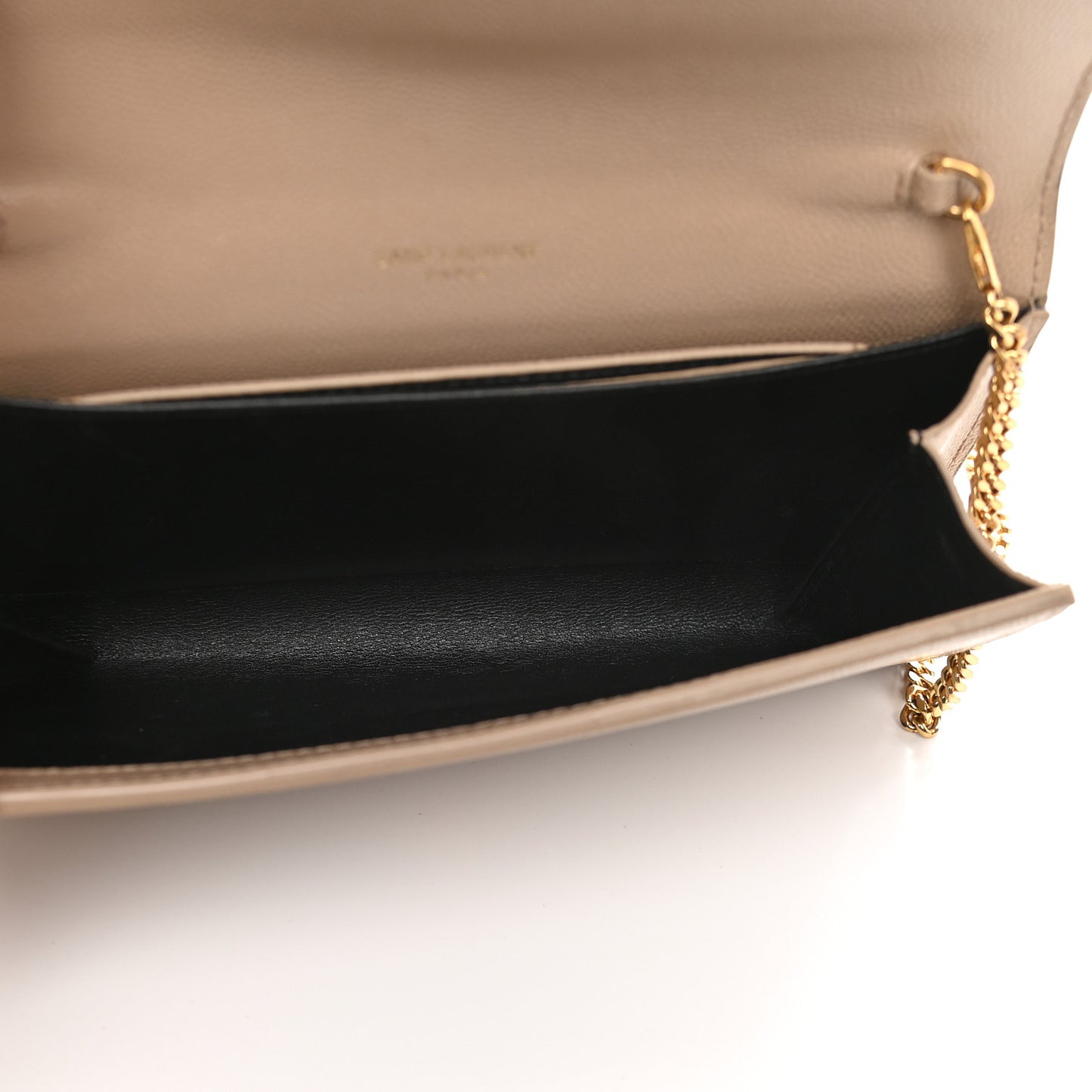 Grain De Poudre Monogram Uptown Chain Wallet Dark Beige