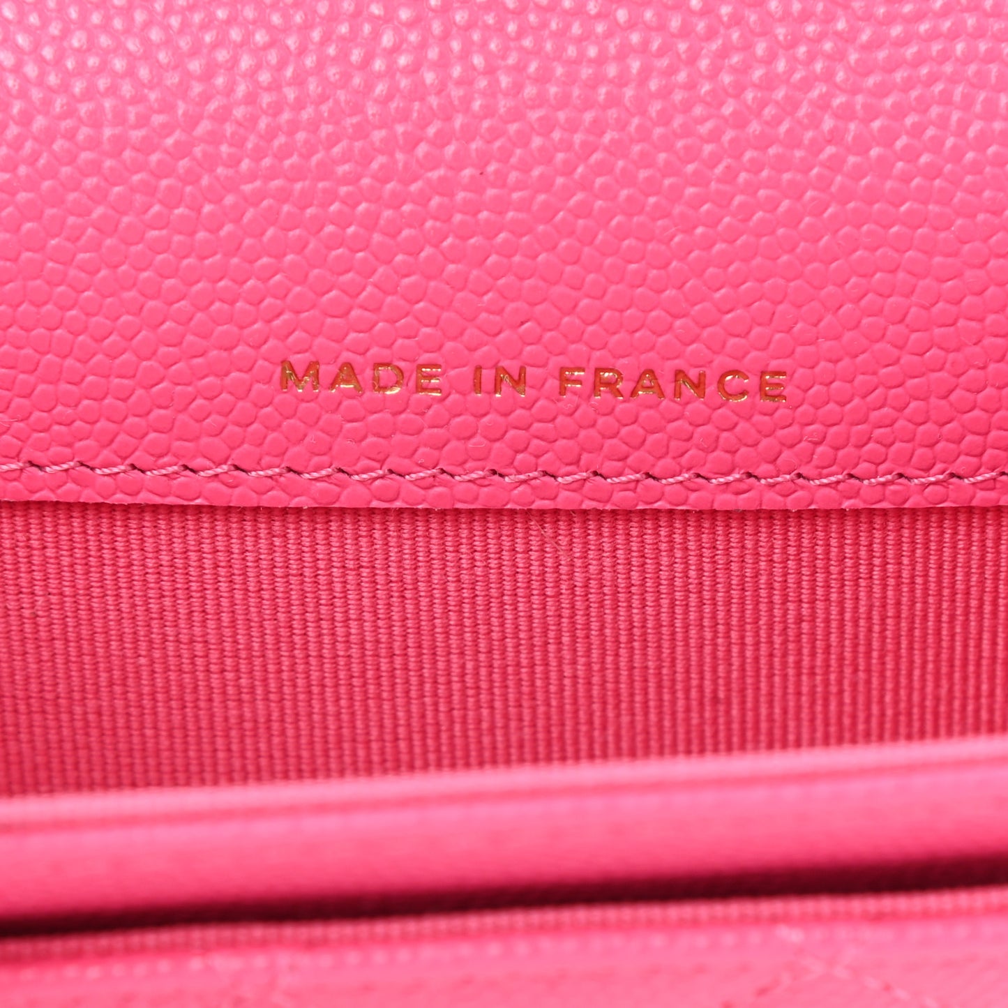 Caviar Quilted Flap Card Holder Wallet Pink