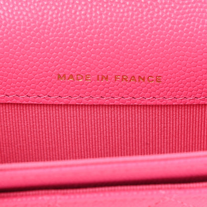 Chanel Caviar Quilted Flap Card Holder Wallet Pink 7 of 8