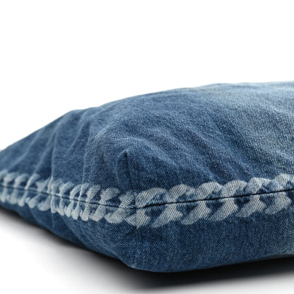 Chanel Denim Printed Shopping Bag Blue 9 of 11