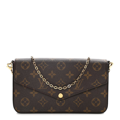 Louis Vuitton Monogram Pochette Felicie Chain Wallet Fuchsia 1 of 13