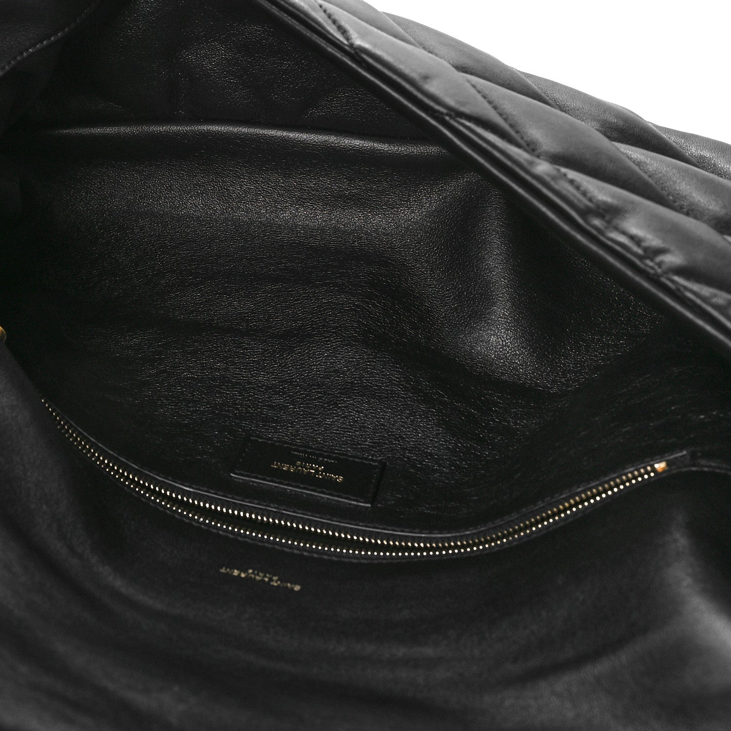 Saint Laurent Lambskin Quilted Sade Puffer Envelope Clutch Black 7 of 11