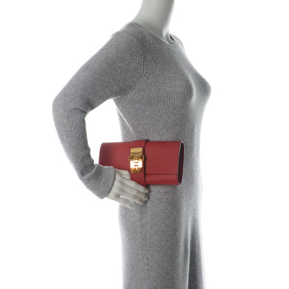 Hermes Tadelakt Medor 23 Clutch Vermillion 2 of 7