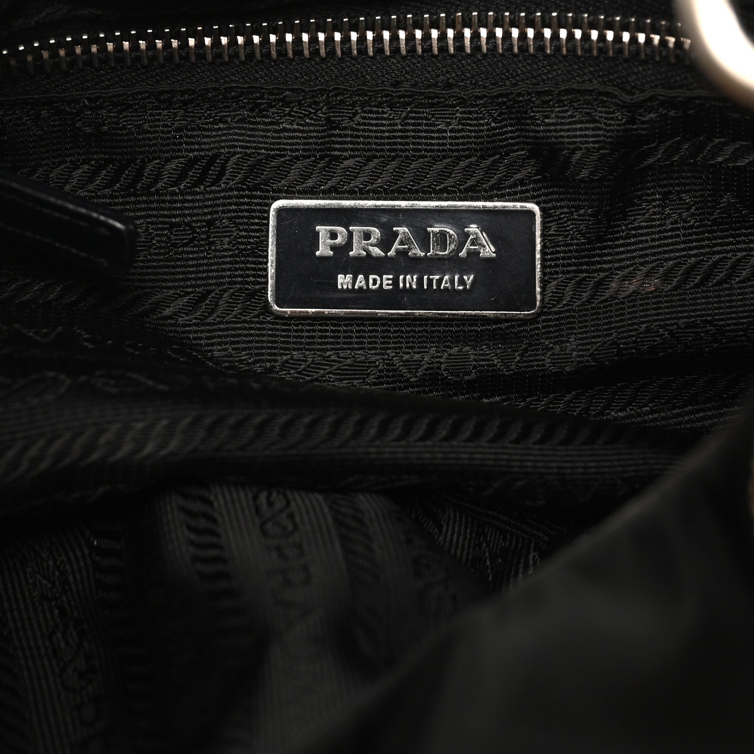 Prada Tessuto Nylon Moon Shoulder Bag Black 6 of 9