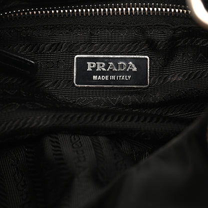 Prada Tessuto Nylon Moon Shoulder Bag Black 6 of 9