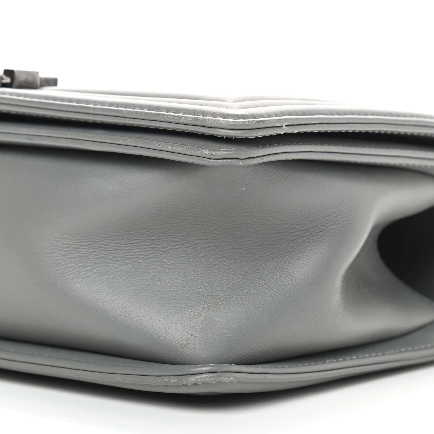 Chanel Lambskin Quilted Medium Boy Flap Grey 9 of 10