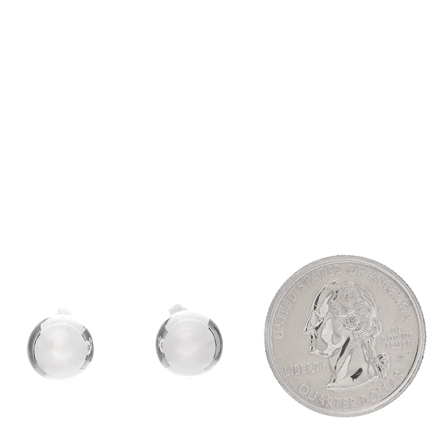Tiffany Sterling Silver 10mm HardWear Ball Earrings 2 of 4