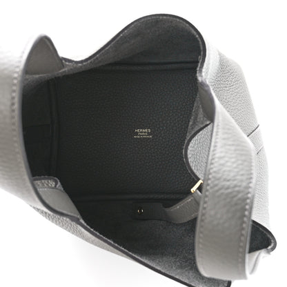 Hermes Taurillon Clemence Picotin Lock 18 PM Gris Meyer 5 of 10
