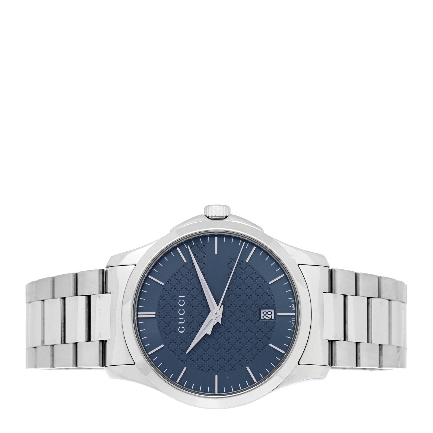 Gucci Stainless Steel 38mm G-Timeless Diamante Quartz Watch Grey 2 of 5