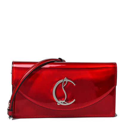 Christian Louboutin Metallic Calfskin Loubi54 Crossbody Clutch Red 1 of 9
