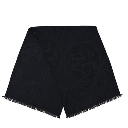 Hermes Cashmere Silk New Libris Stole Black 2 of 3