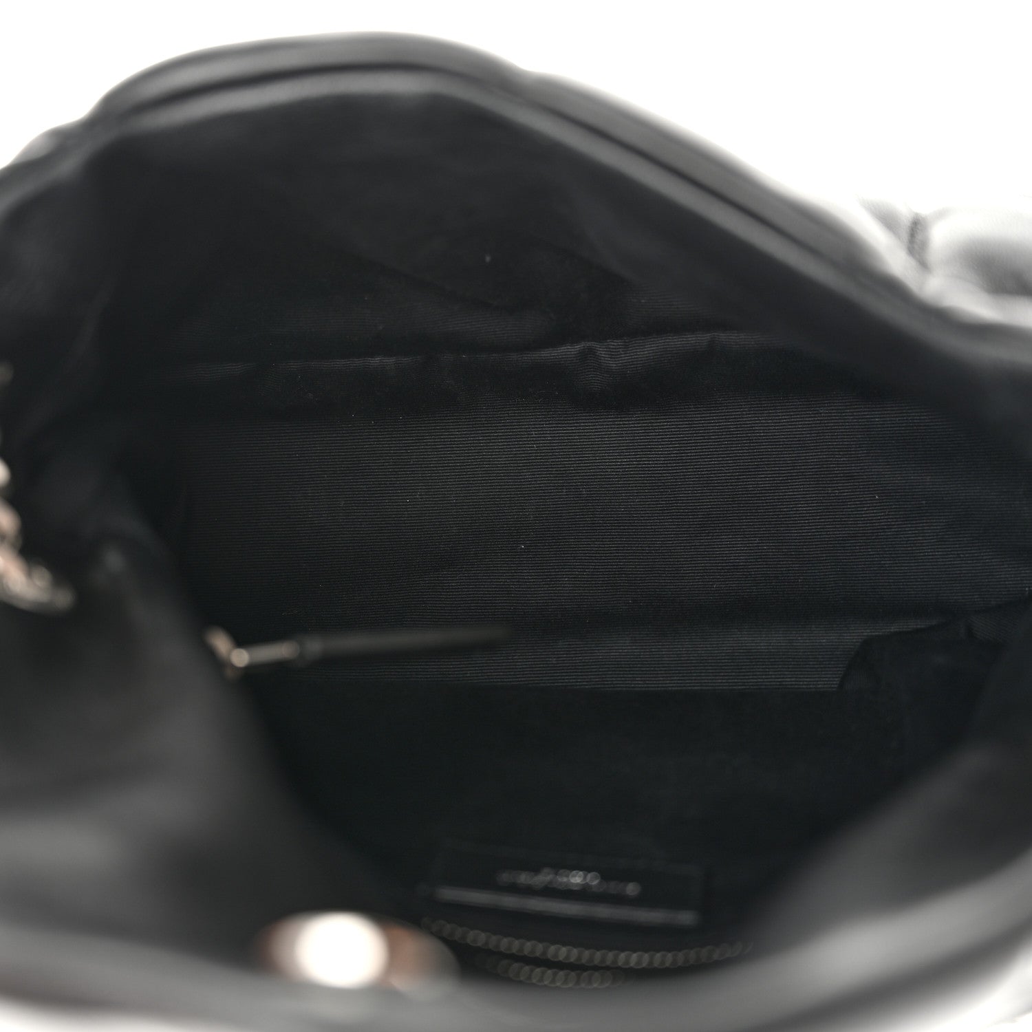 Saint Laurent Lambskin Quilted Small Loulou Puffer Monogram Chain Satchel Black 5 of 10